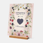 Ceremony This Way Bloemig Bessendesign Acryl Bord (Hoek)