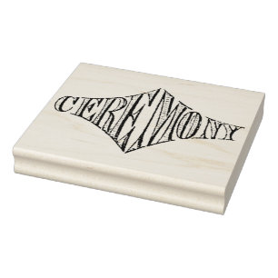 Ceremony Typografie Rubber Art Stamp Rubberstempel