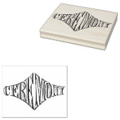 Ceremony Typografie Rubber Art Stamp Rubberstempel (Gestempeld)