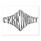 Ceremony Typografie Rubber Art Stamp Rubberstempel (Afrduk)