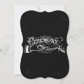 Ceremony Typography Chalkboard Invitations Kaart (Achterkant)