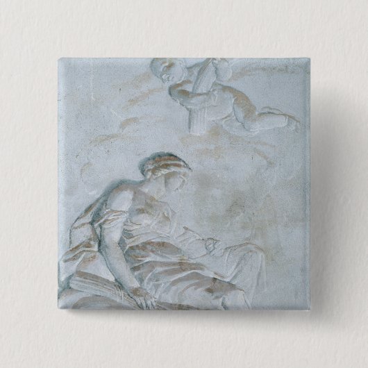 Ceres, c.1790 (fresco) vierkante button 5,1 cm (Voorkant)