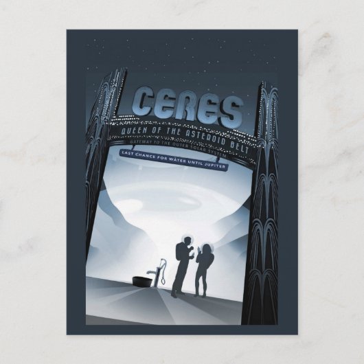 Ceres Dwarf Planet Space Sci Fi Briefkaart (Voorkant)