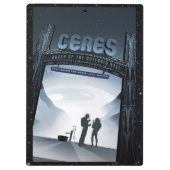 Ceres dwerf planeet vakantion advertentie ruimteto klembord (Achterkant)