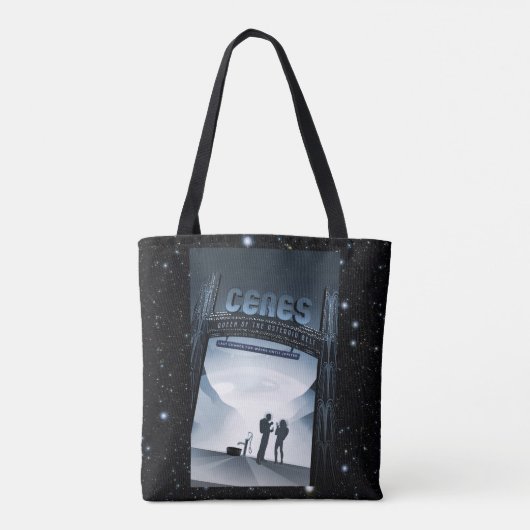 Ceres dwerf planeet vakantion advertentie ruimteto tote bag (Achterkant)