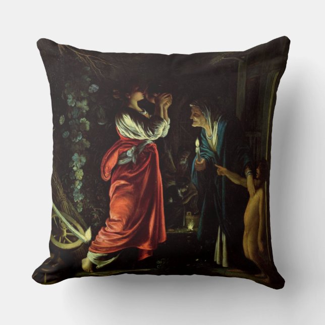 Ceres en Stellio (olie op koper) Kussen (Voorkant)