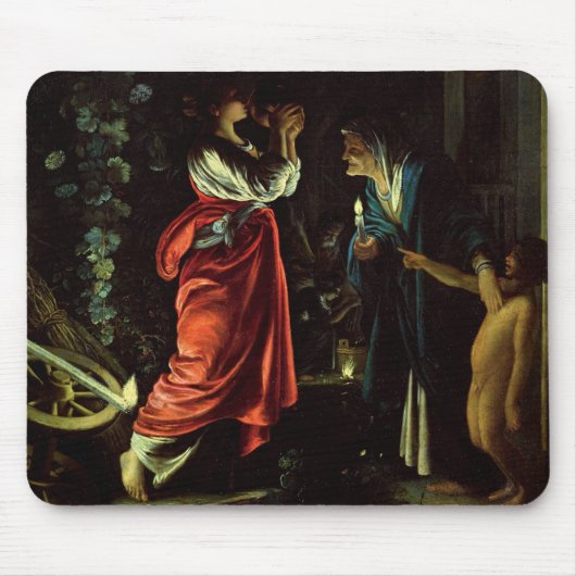 Ceres en Stellio (olie op koper) Muismat (Voorkant)