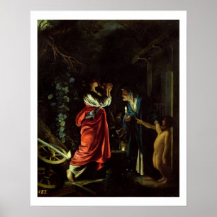 Ceres en Stellio (olie op koper) Poster