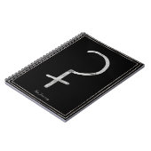 Ceres hammered Silver Gestandaardiseerd zonnestels Notitieboek (Linkerzijde)