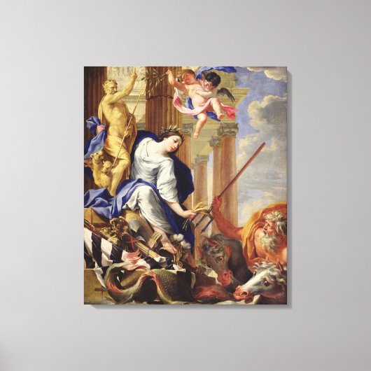 Ceres Vanquishing the Attributes of War Canvas Afdruk (Voorkant)