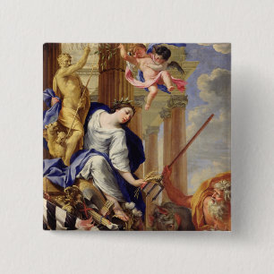 Ceres Vanquishing the Attributes of War Vierkante Button 5,1 Cm