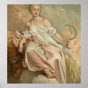 Ceres (zomer) - Antoine Watteau Fine Art Poster