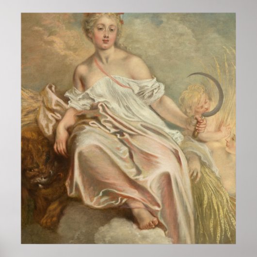 Ceres (zomer) - Antoine Watteau Fine Art Poster (Voorkant)