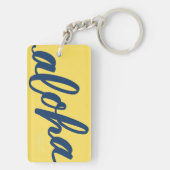 Cereus Aloha Blue en Yellow Aloha Sleutelhanger (achterkant)