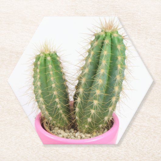 Cereus cactus kartonnen onderzetters (Voorkant)