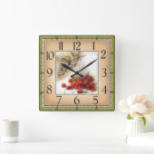 Cerezas Vierkante Klok (Huis)