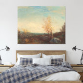 Cerf Dans La Forêt de Fontainebleau Félix Ziem Canvas Afdruk (Insitu (Slaapkamer))