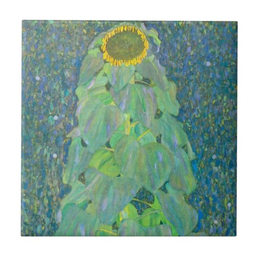 Ceric TEGEL : GUSTAV KLIMT : SUNFLOWER Tegeltje (Voorkant)