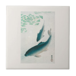 Ceric TEGEL : OHARA KOSON : CARP/KOI 1926 NAPKIN Tegeltje