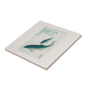 Ceric TEGEL : OHARA KOSON : CARP/KOI 1926 NAPKIN Tegeltje (Zijkant)