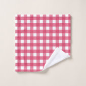 Cerise gingham bad handdoek (Wasdoekje)