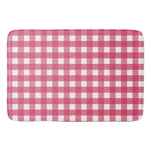 Cerise gingham badmat (Voorkant)