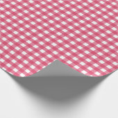 Cerise gingham cadeaupapier (Hoek)