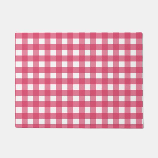 Cerise gingham deurmat (Voorkant)