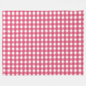 Cerise gingham fleece deken (Voorkant (Horizontaal))