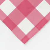 Cerise gingham fleece deken (Hoek)