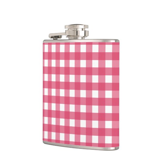 Cerise gingham heupfles (Links)