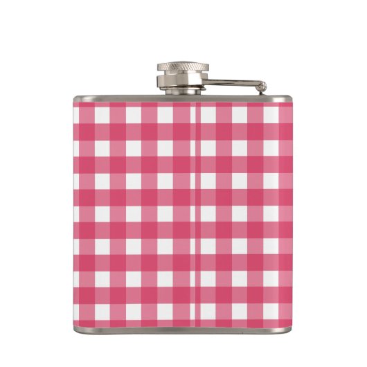 Cerise gingham heupfles (Achterkant)