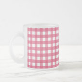 Cerise gingham matglas koffiemok (Links)