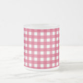 Cerise gingham matglas koffiemok (Center)