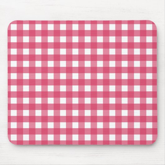 Cerise gingham muismat (Voorkant)