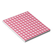 Cerise gingham notitieblok (Schuin)