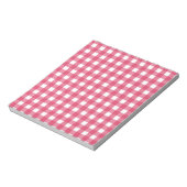 Cerise gingham notitieblok (Linkerzijde)