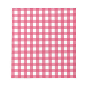 Cerise gingham notitieblok