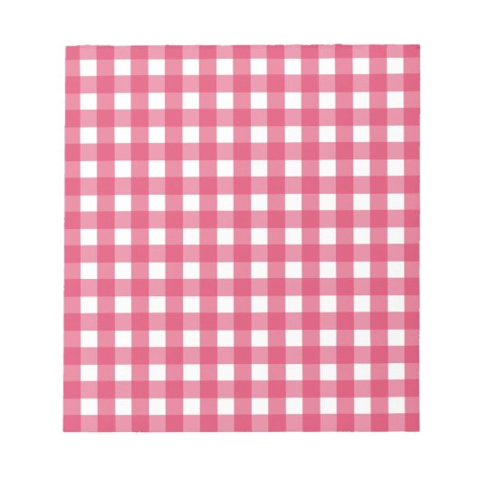 Cerise gingham notitieblok (Voorkant)