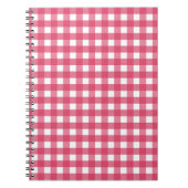 Cerise gingham notitieboek (Voorkant)