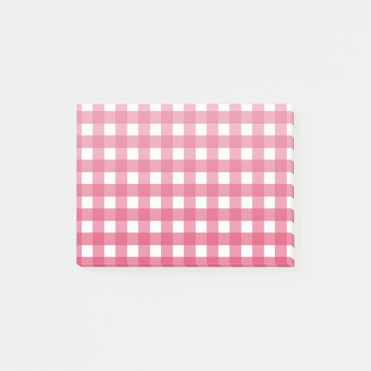 Cerise gingham post-it® notes (Voorkant)
