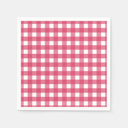 Cerise gingham servet (Voorkant)