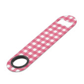 Cerise gingham speed flessenopener (Achterkant Gekanteld)