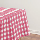 Cerise gingham tafelkleed (Voorbeeld)