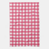 Cerise gingham theedoek (Verticaal)