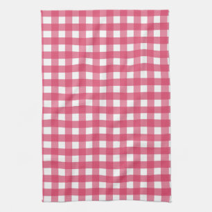 Cerise gingham theedoek