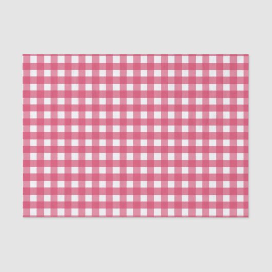 Cerise gingham tissuepapier (Voorkant)