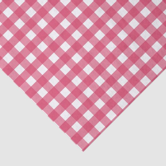 Cerise gingham tissuepapier (Detail)