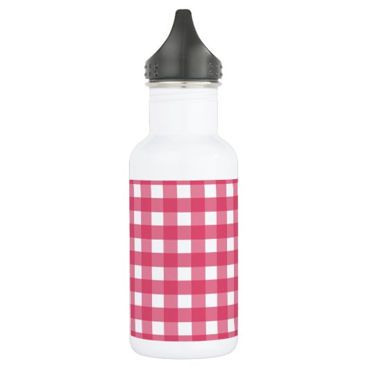 Cerise gingham waterfles (Links)