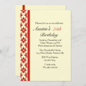 Cerise Invitation Kaart (Voorkant / Achterkant)